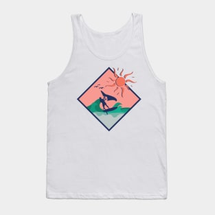 wingfoil artwork vintage design - wingsurf Tank Top